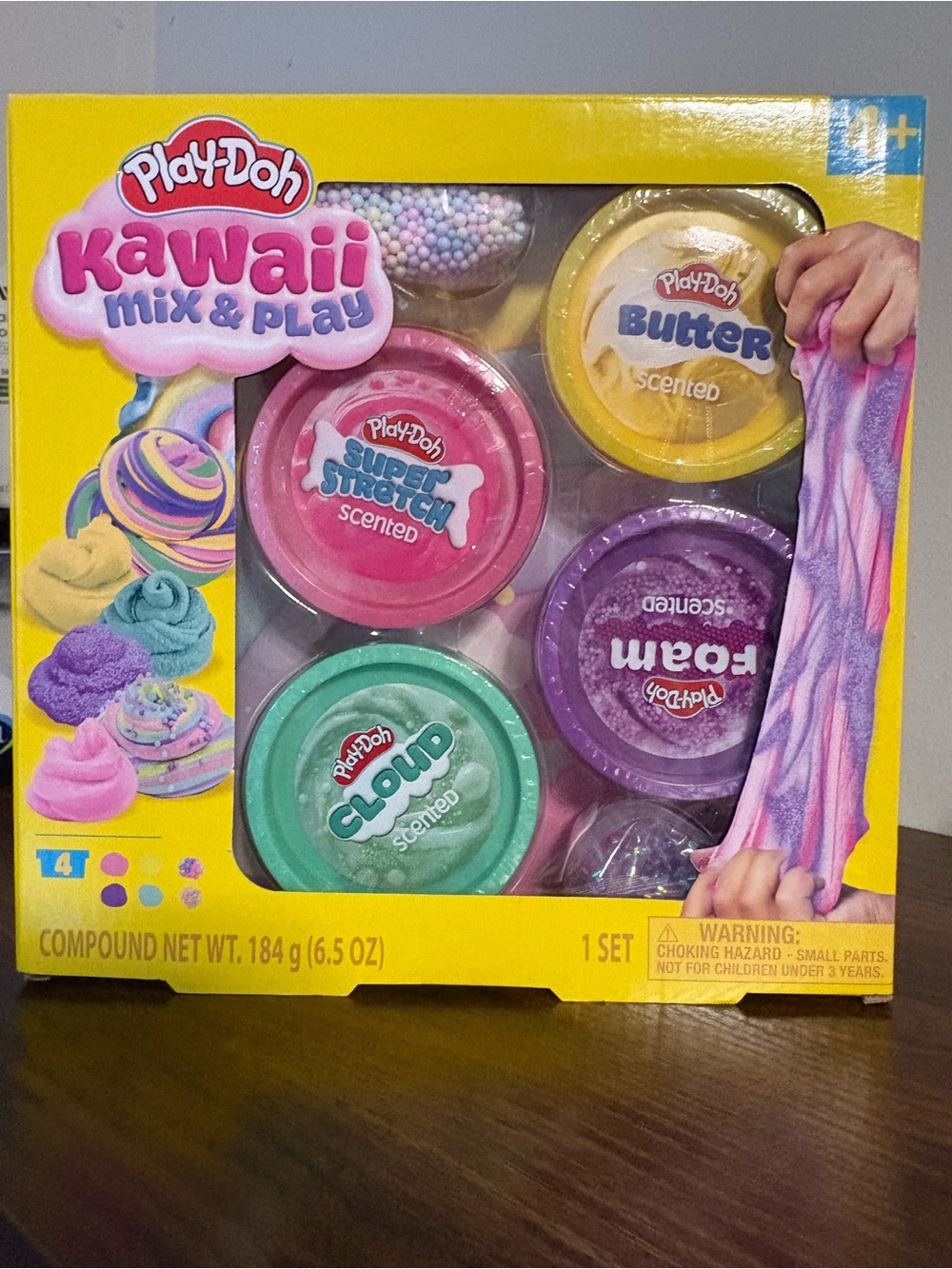 🩷 Play-Doh Kawaii Mix & Play Super Stretch Scented Compound Set – 4 Pack 🩷